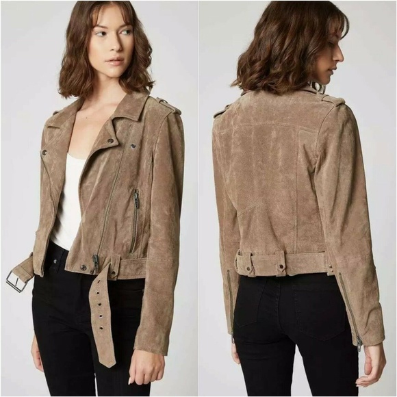 Blank NYC Jackets & Blazers - BLANKNYC Brown Suede Leather Moto Jacket
